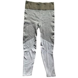 Aerie Seamless Chill Play Move Leggings – Olive Green/Grey Colorblock - Size L